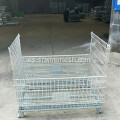 Cesta de almacenamiento de alambre plegable galvanizado